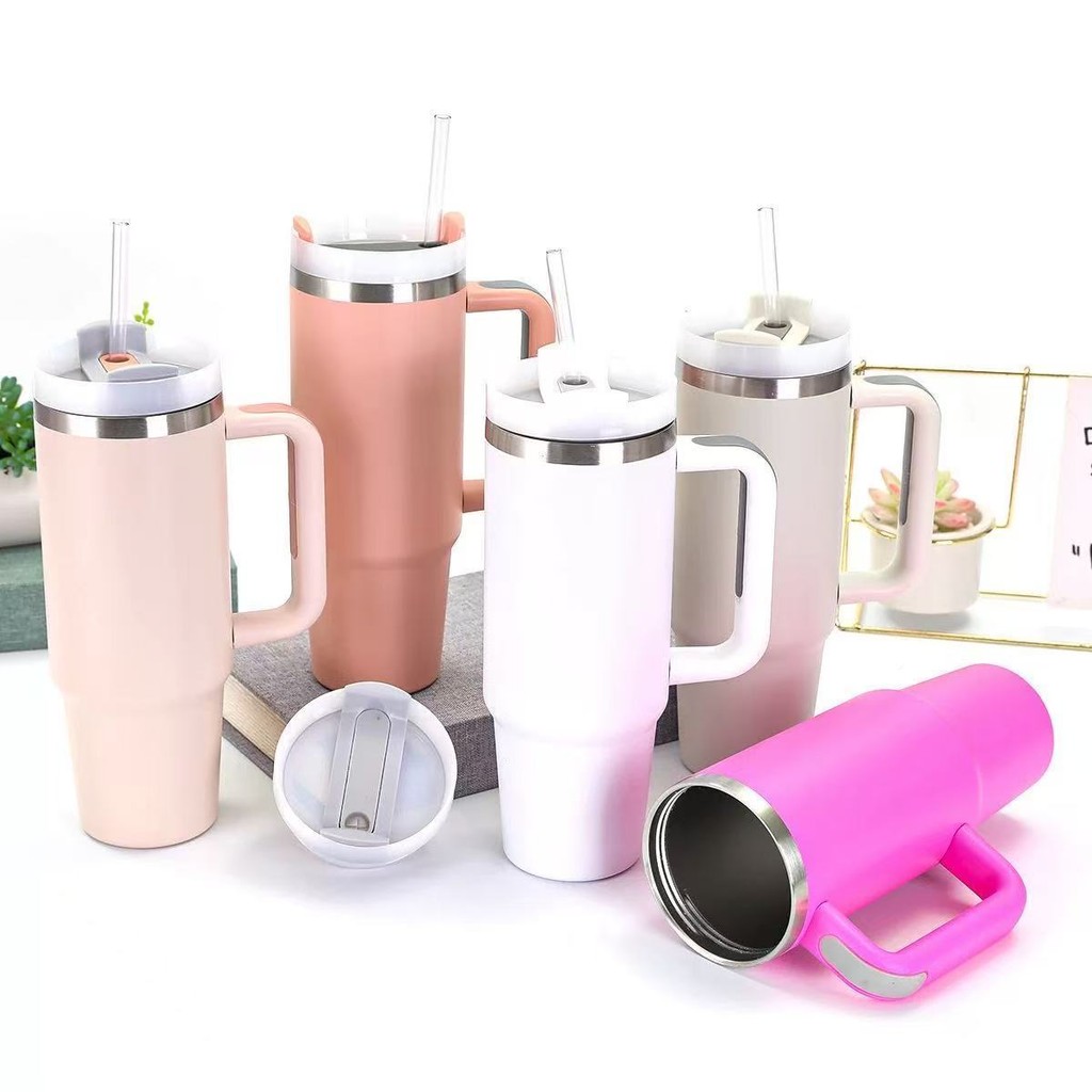 Copo Térmico Com Canudo E Tampa 1200ml Grande Anti-vazamento linha premium 2025！