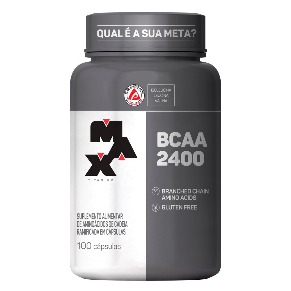 Aminoácido BCAA 2400mg - 100 Cápsulas - Max Titanium em Oferta na Shopee