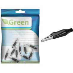 Kit Jogo Garra De Jacaré 5A Com Capa Pequena Preto 28mm Com 10 Unidades