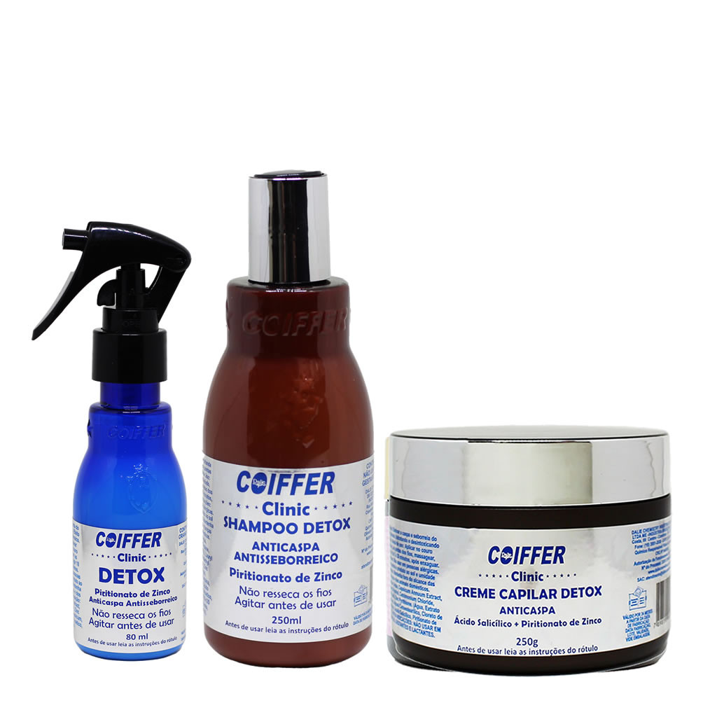 Kit Manutenção Detox Anticaspa Coiffer (3un)