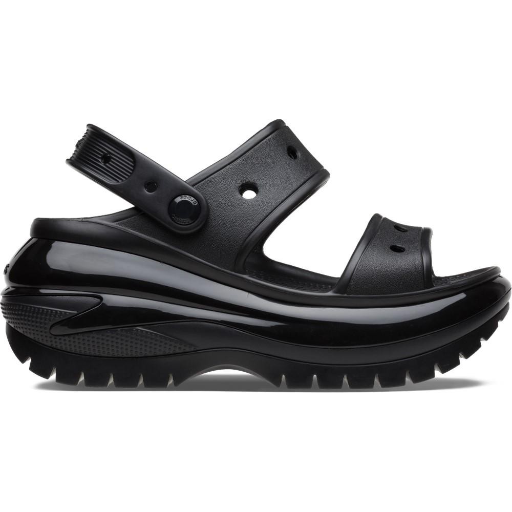 Sandália crocs classic mega crush plataform sandal black