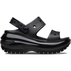 Sandália crocs classic mega crush plataform sandal black