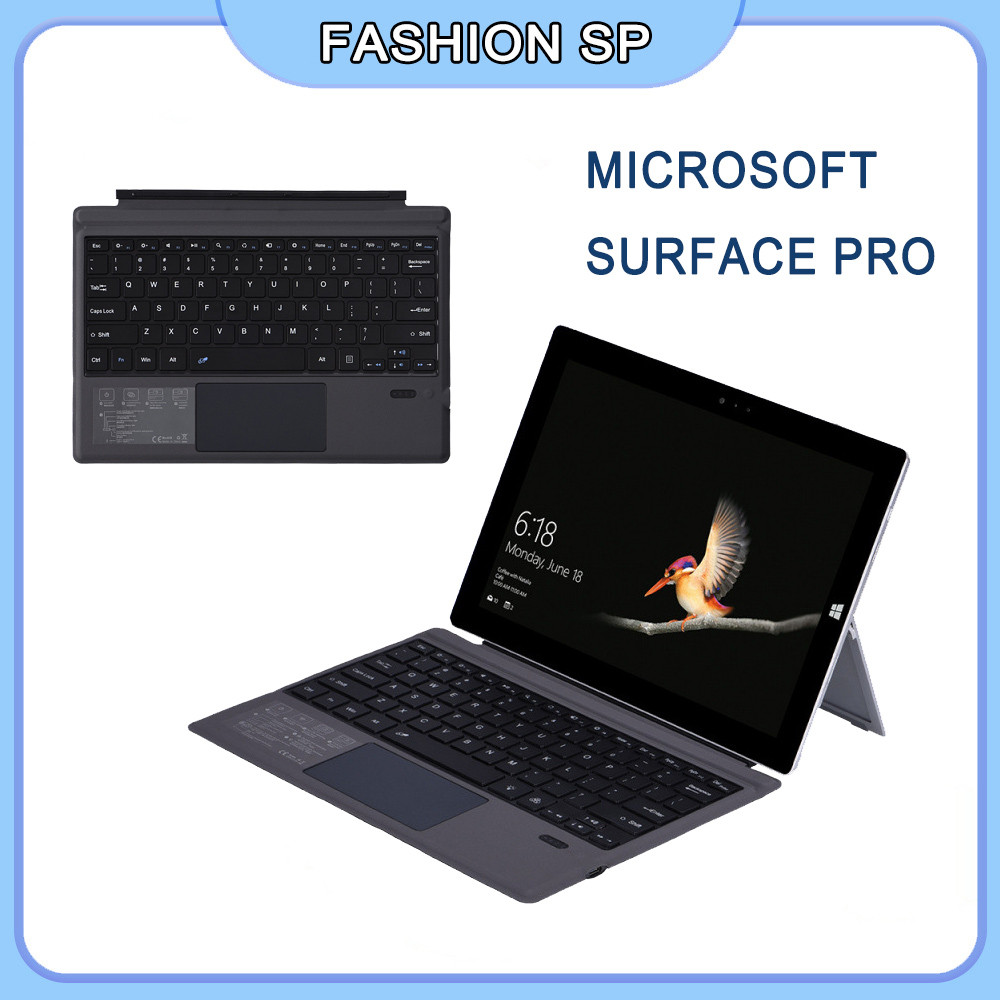 Para Microsoft Surface Pro 3 4 5 6 7 Teclado Sem Fio Bluetooth C/Touchpad