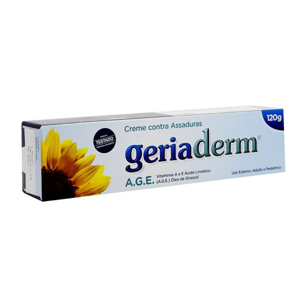 GERIADERM CREME CONTRA ASSADURAS COM 120G em Oferta na Shopee