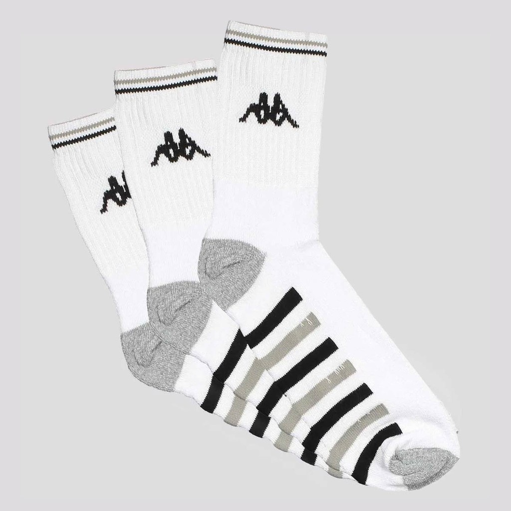 Kit Meia Kappa 3 Pares Comfort Cano Médio Branca