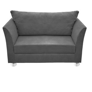 Namoradeira Lisboa 2 Lugares Salão Suede Cinza Grafite em Oferta na Shopee