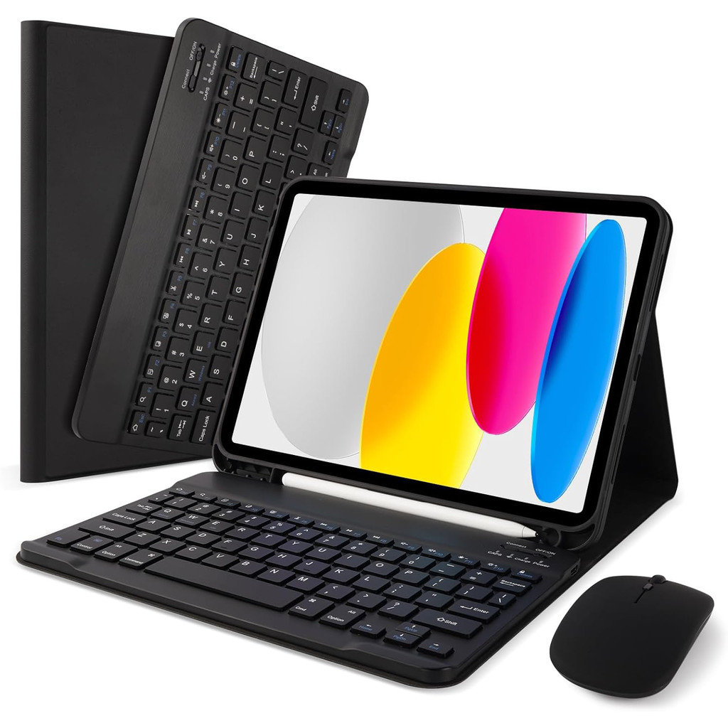 Capa para Samsung tab S7/S8/S9/S9FE/S10FE com teclado magnético Bluetooth ABNT, mouse, S7+/S7FE/S8+/S9+/S9FE+/S10+12,4in