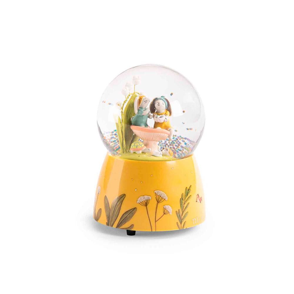 Globo de Neve Musical Coelhinho Trois Petits Lapins Moulin Roty