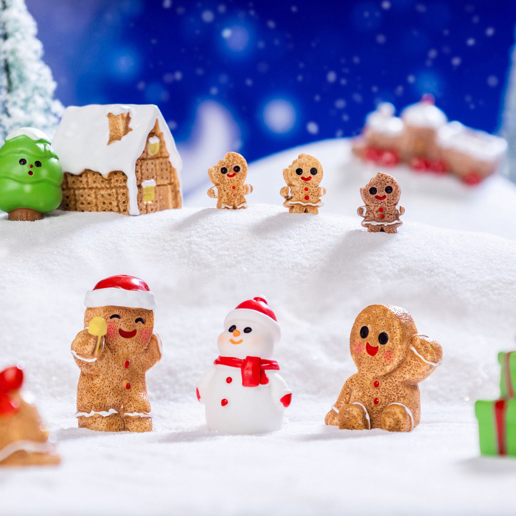 Estatuetas De Natal Em Miniatura Papai Noel Gengibre Homem Micro Paisagem Ornamentos Para Decorações Casa Quarto DIY Dec em Oferta na Shopee