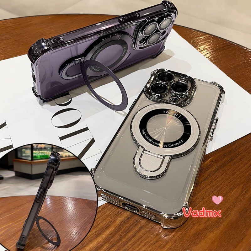 Capa De Telefone Com Suporte Magnético Sem Fio Para Motorola Edge 60 50 Fusion 50 Neo Pro Moto S50 G86 G72 G60S G40 G56