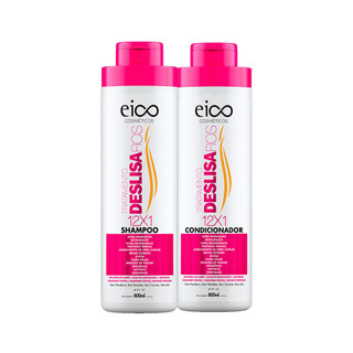 Kit Shampoo + Condicionador Eico Cosméticos Deslisa Fios 800ml cada em Oferta na Shopee