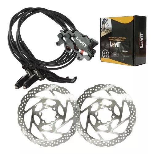 KIT Freio Hidráulico Lovit BIKE MTB a Disco 1600MM com Óleo Mineral  Compatível cOM PASTILHA NOS MODELOS M395 M445 M315
