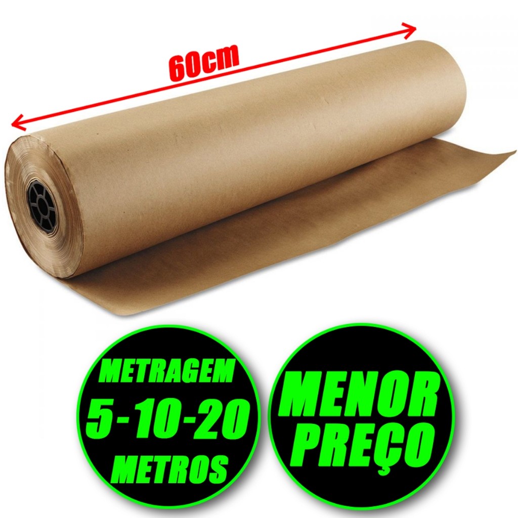 Papel Pardo Kraft Papel Para Embalagem De Caixa 80g Diversos Tamanhos Bobina Envio Correios em Oferta na Shopee