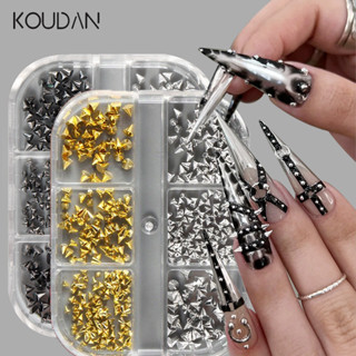 Decoração Da Arte Do Prego Adesivo Rebite Metal Punk Estilo Legal 6 Grade Caixa Preto Ouro Prata 180 Pçs KOUDAN em Oferta na Shopee