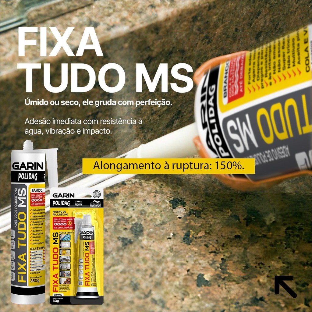 Kit Cola Fixa Tudo Até Debaixo D'água 80g Garin · foto 2