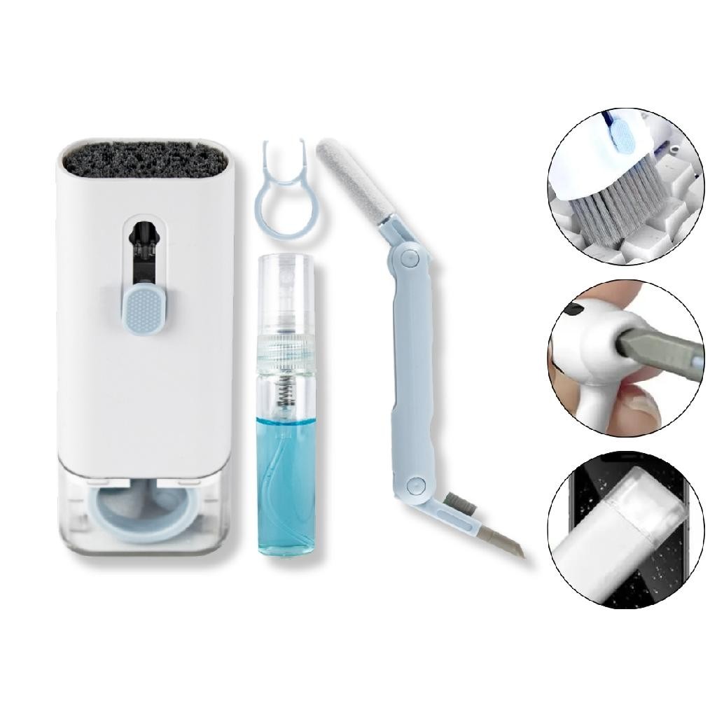 Kit Limpeza de Eletrônicos 7 em 1 Fone Teclado Computador Higienização Celular Notebook