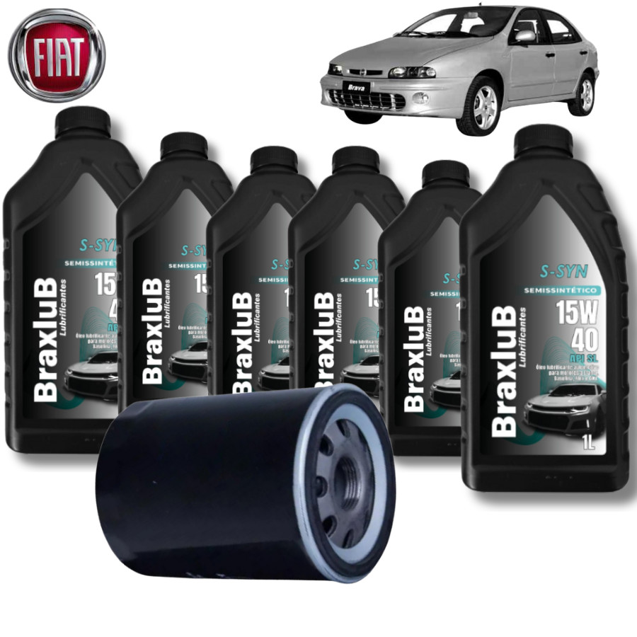 KIT TROCA DE ÓLEO 15W40 + FILTROS ( FIAT BRAVA )