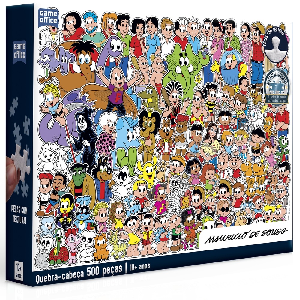 QUEBRA CABEÇA TURMA DA MÔNICA 500 PEÇAS PERSONAGENS MAGALI CASCÃO CEBOLINHA CRIANÇA DESENHO PUZZLE em Oferta na Shopee