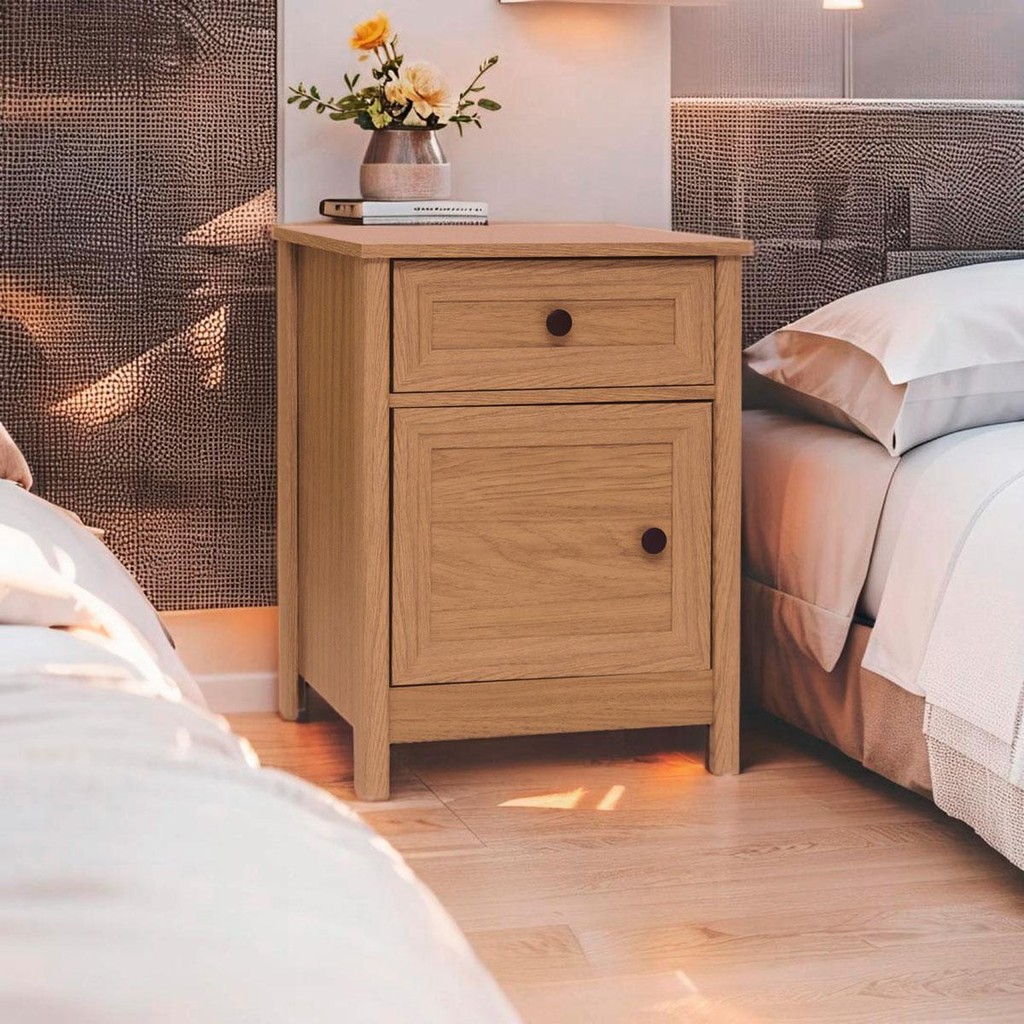 Mesa de Cabeceira Ditália DM-112 Carvalho em Oferta na Shopee