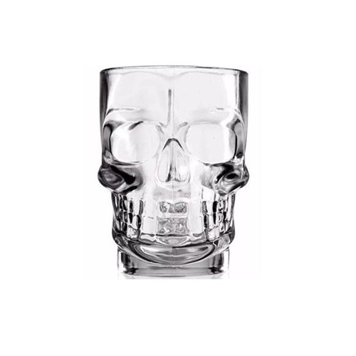 Caneca de Chopp em vidro Caveira crânio 360ml SL-7731 — imagem 2 de 2