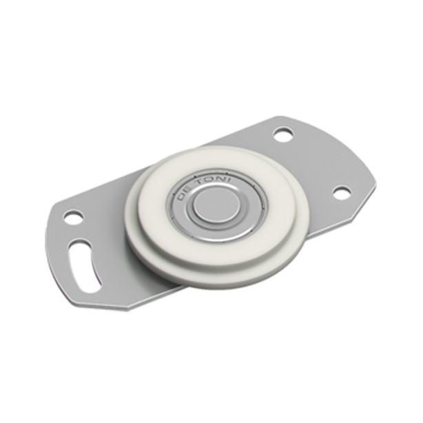 Roldana 40mm com Rolamento para Porta de Guarda-Roupa e Armário – Base Aço e Nylon