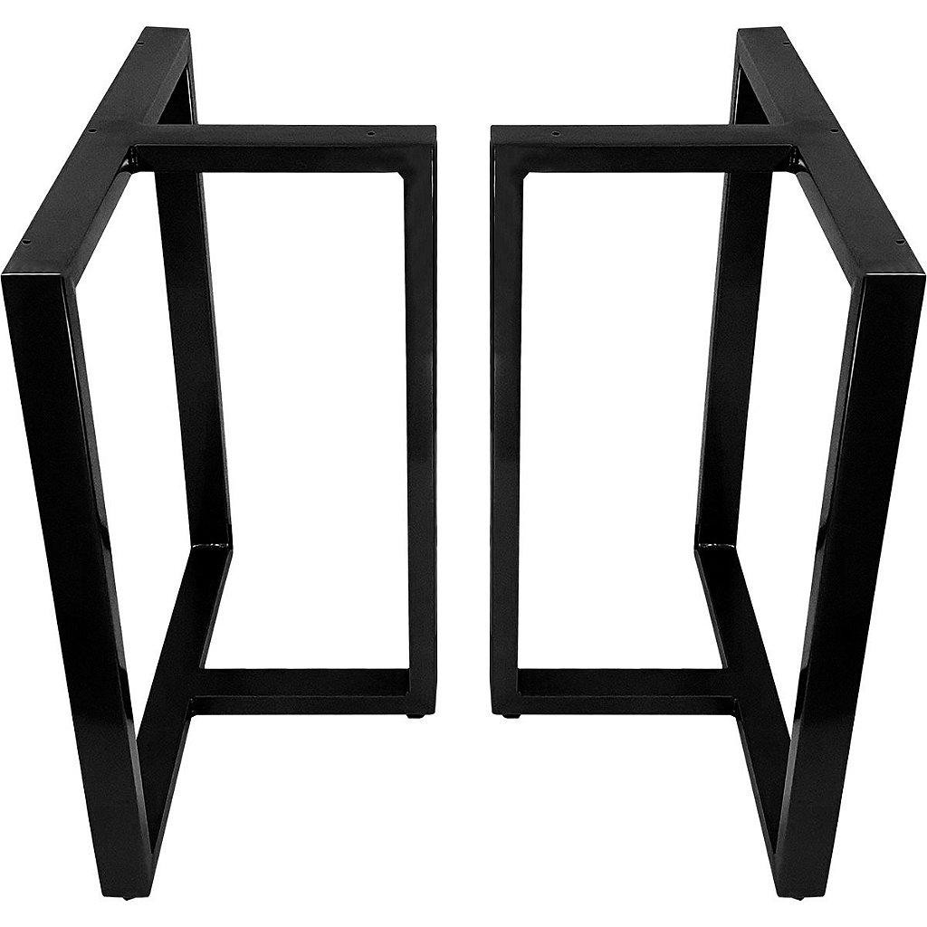 Base De Mesa Industrial P/ Tampos de Vidro Pedra Madeira Até 2,00m X 1,00m Kansas - Preta em Oferta na Shopee