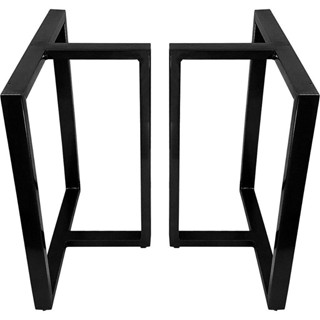 Base De Mesa Industrial P/ Tampos de Vidro Pedra Madeira Até 2,00m X 1,00m Kansas - Preta em Oferta na Shopee