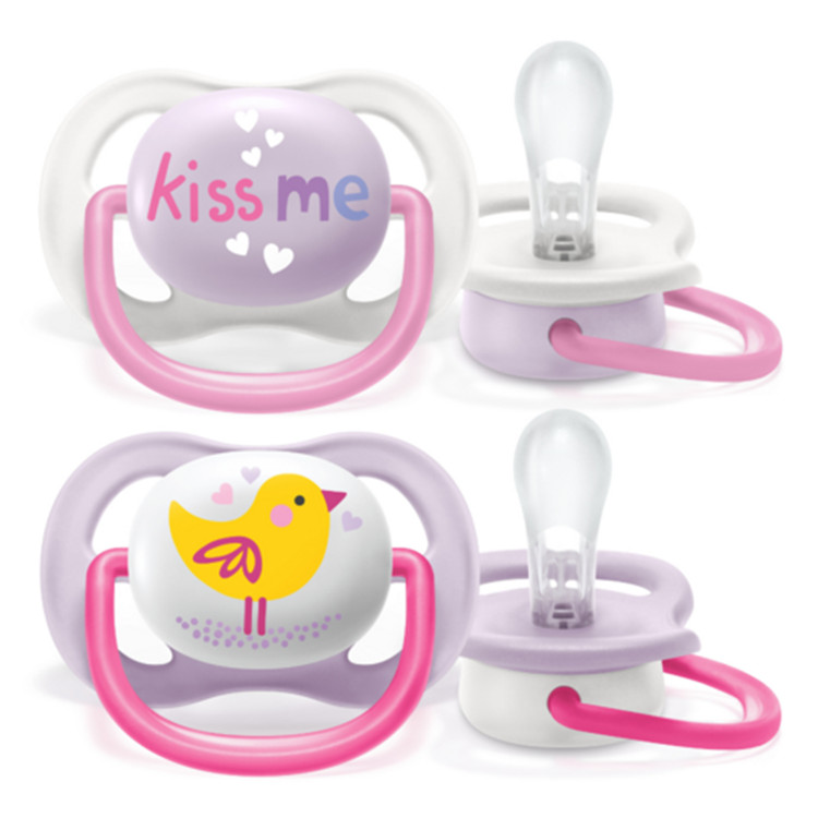 Chupeta Ultra Air Happy Decorada Menina 0-6M Philips Avent