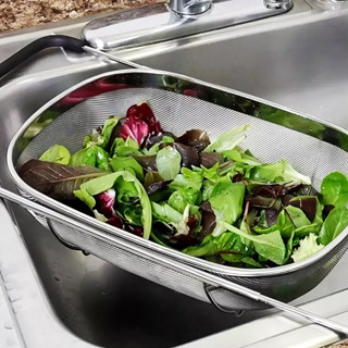 Escorredor De Pia Multiuso Peneira Grande Alça Expansivel em Oferta na Shopee