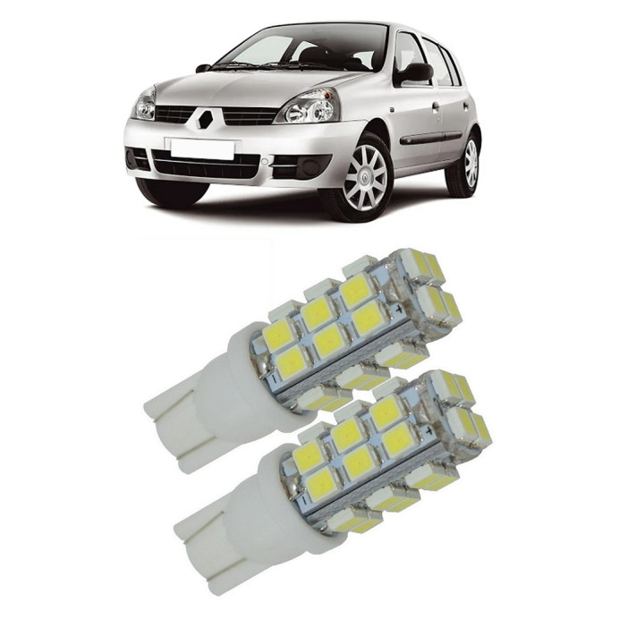 Par Lampada Pingo T10 28 LED Clio Farol Teto Placa 5w