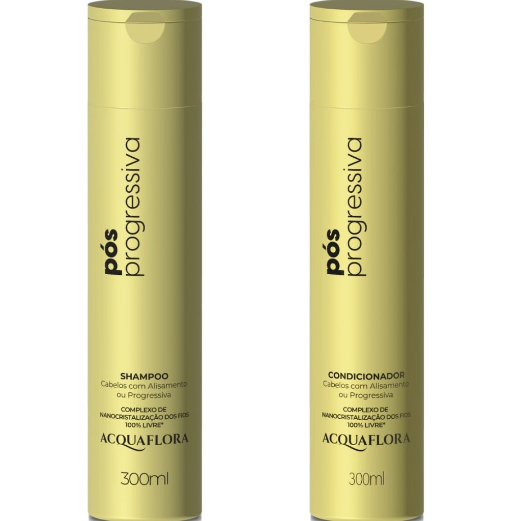 Kit Pós Progressiva Acquaflora - Shampoo 300ml +  Condicionador 300ml