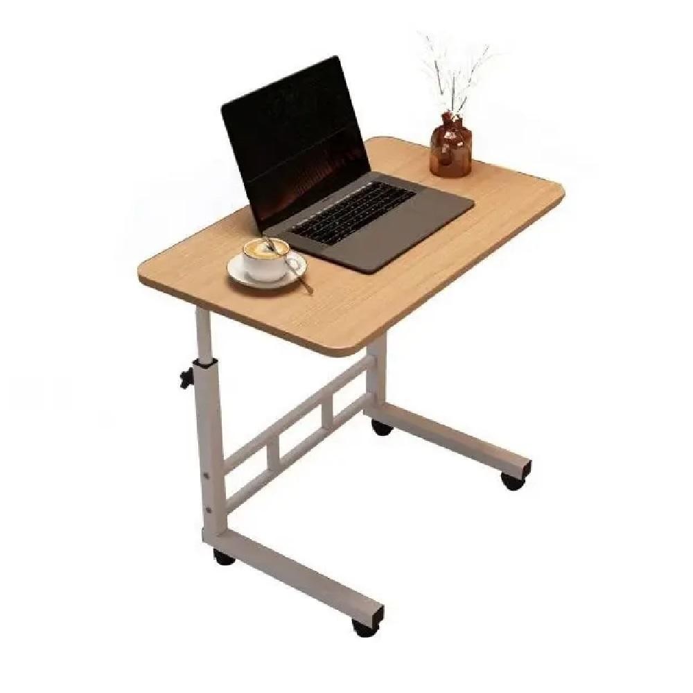 MESA PORTATIL PARA NOTEBOOK ALTURA AJUSTAVEL COM RODINHAS USO EM SALA CAMA JANTAR HOME OFFICE COMPUTADOR MARFIM