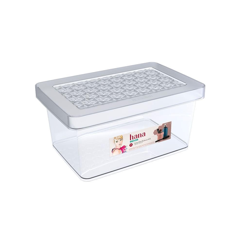 Organizador Plástico Multiuso Alto Cristal 8,5L Hana Ordene em Oferta na Shopee