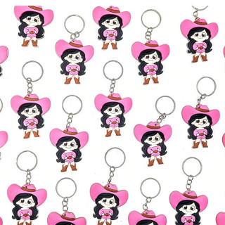 Lembrancinha Ana Castela 10un Chaveiro emborrachado Boiadera em Oferta na Shopee