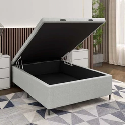 Base Cama Box Baú Casal para Colchão 138x188cm Multimóveis CR35239