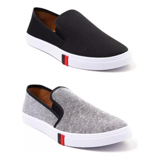 Sapatenis Masculino Iate Kit 2 Pares Tenis Sem Cadarço Meia Sneaker Slipon Casual Social em Oferta na Shopee