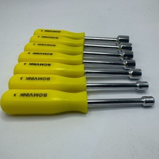 Jogo de Chave Canhão 7 Unidades Profissional Aço Cromo Vanádio 5 a 12 Cabo Resistente Kit 7 Manual