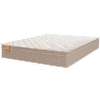 Colchão Casal Molas Qatar 138x188x22cm Bege/Branco Inducol - Suporta Até 200 Kg Por Pessoa em Oferta na Shopee