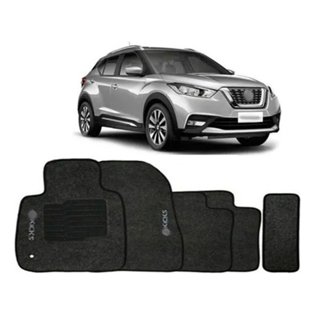 Kit de tapetes 5 peças específico New Focus 2014 15 16 ... 22 23 2024 Carpete Preto