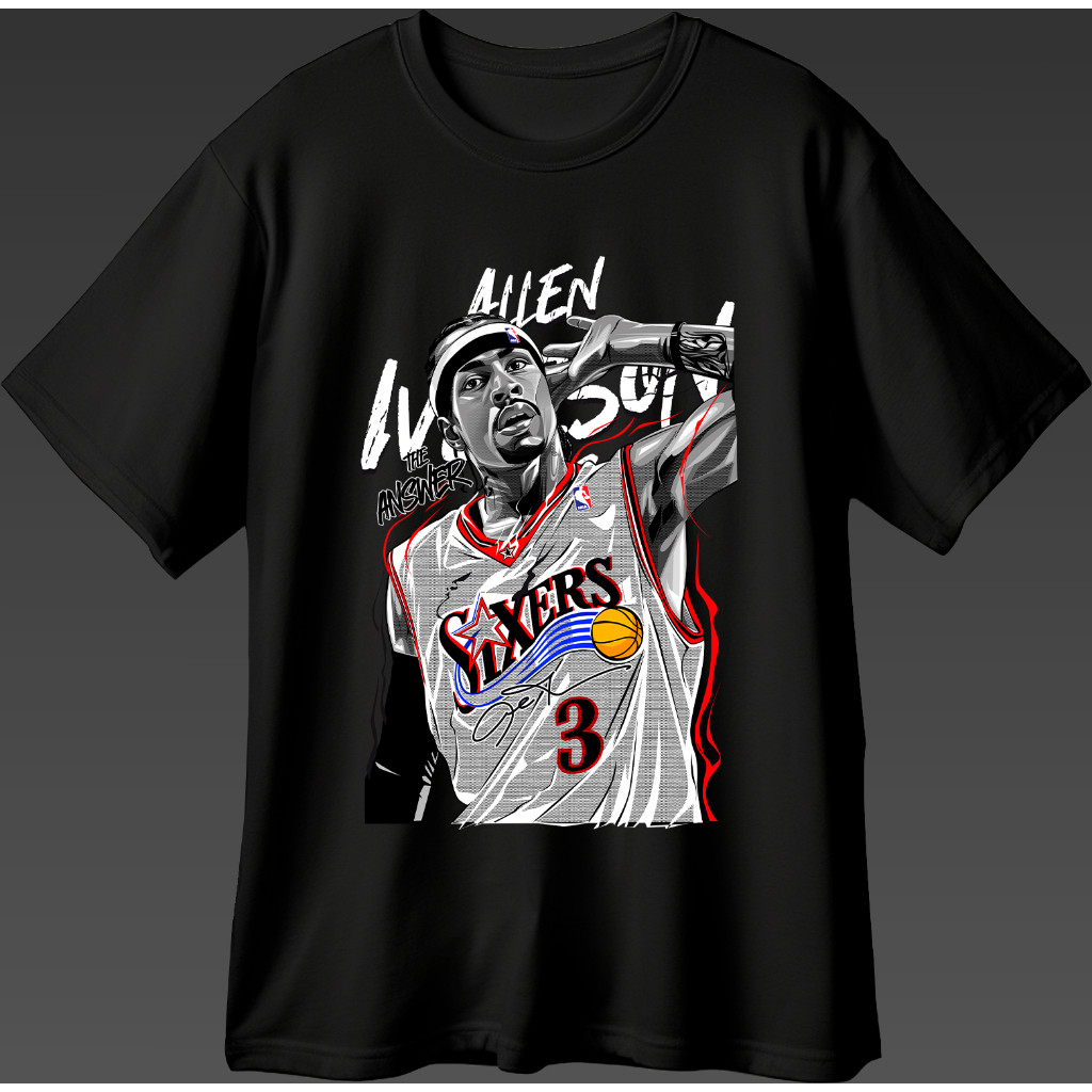 Camisa Basquete Allen Iverson Lenda NBA Premium Jogador Basquete Blusao Unissex