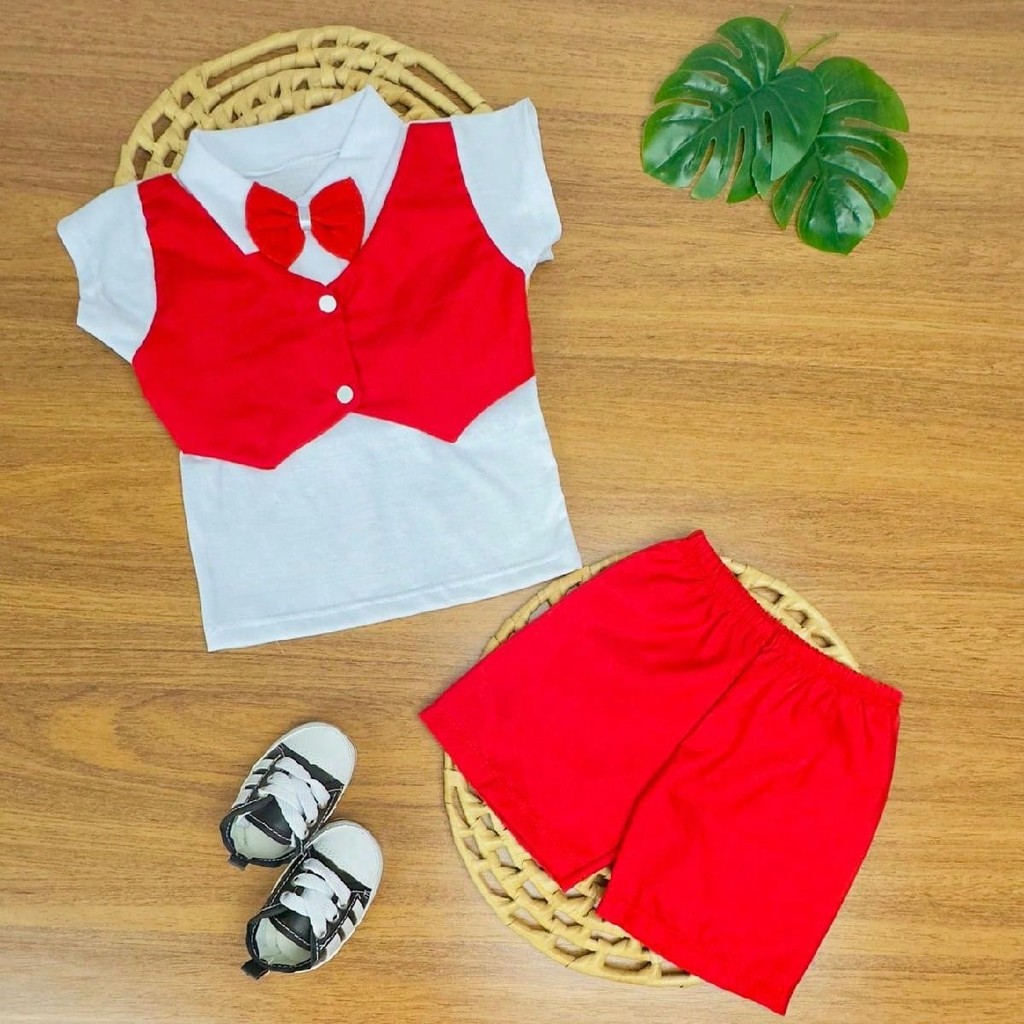 Conjunto Social de Bebê Camisa + Shorts Mattheo em Oferta na Shopee