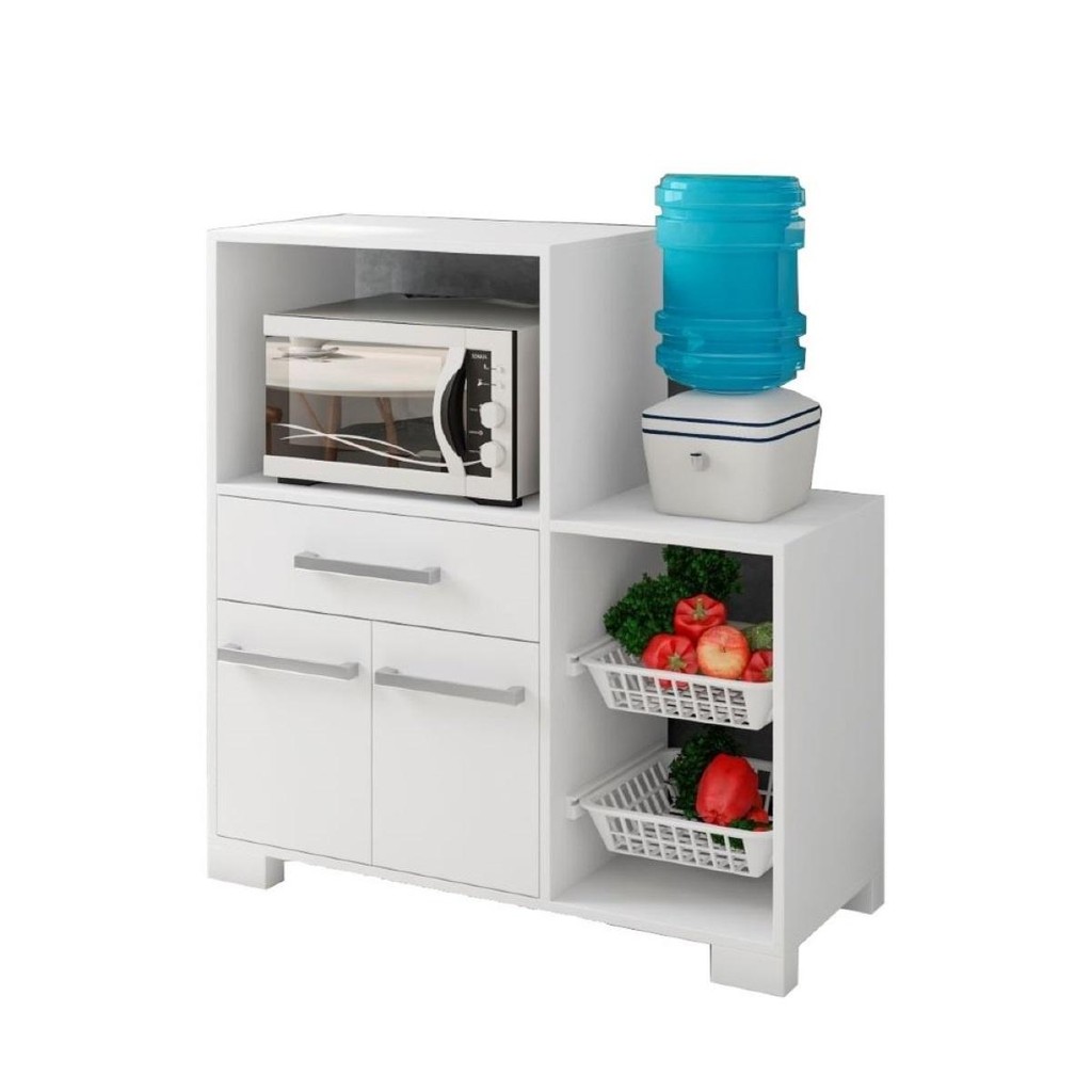 Balcão Multiuso De Cozinha Fruteira 1 Gaveta 2 Portas Cuba em Oferta na Shopee