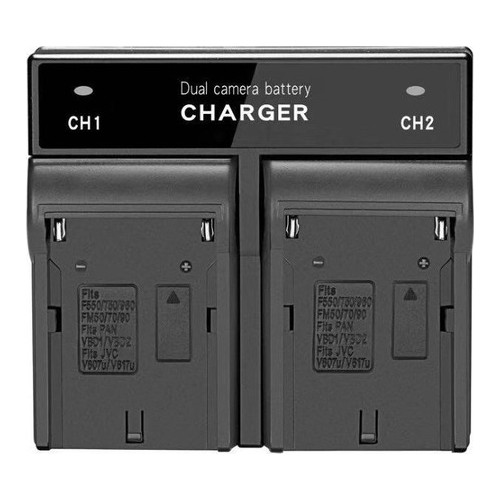 Carregador Duplo Para Bateria F970 f570 f550 serve iluminador yn360 yn660 yn600