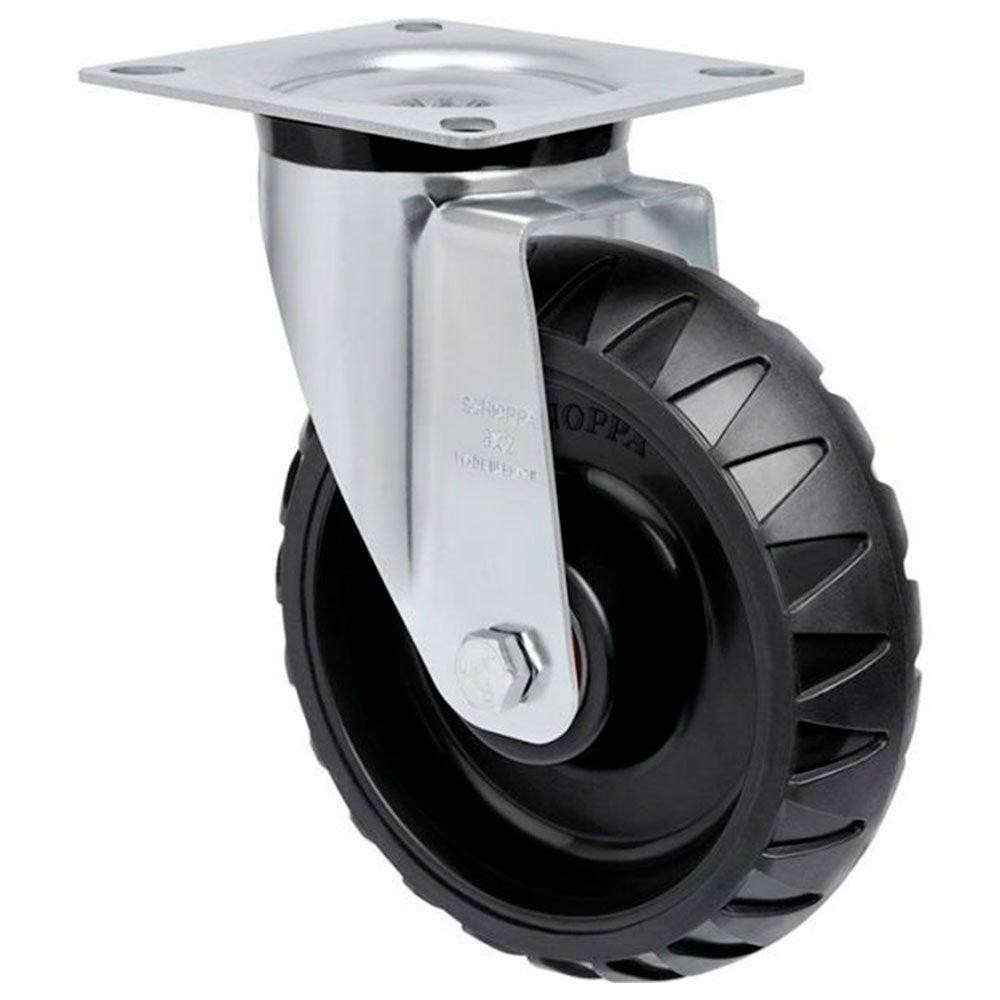 Rodízio Giratório de Borracha 150mm para até 250Kg em Oferta na Shopee