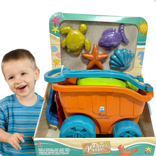 Carriola De Praia Com Rodinha Kit Completo Baldinho Regador