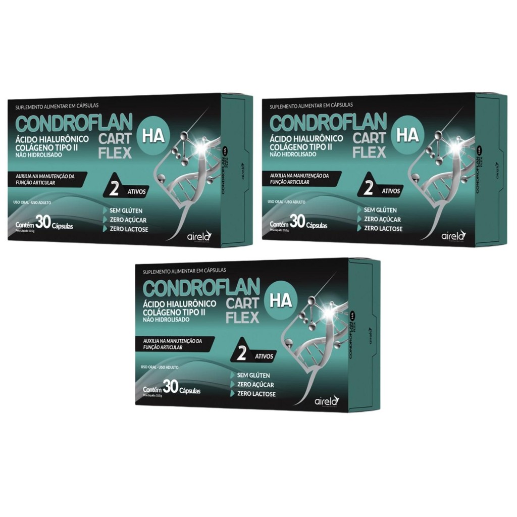 Kit Condroflan HA Com 3 Caixas De 30 Cápsulas Cada em Oferta na Shopee