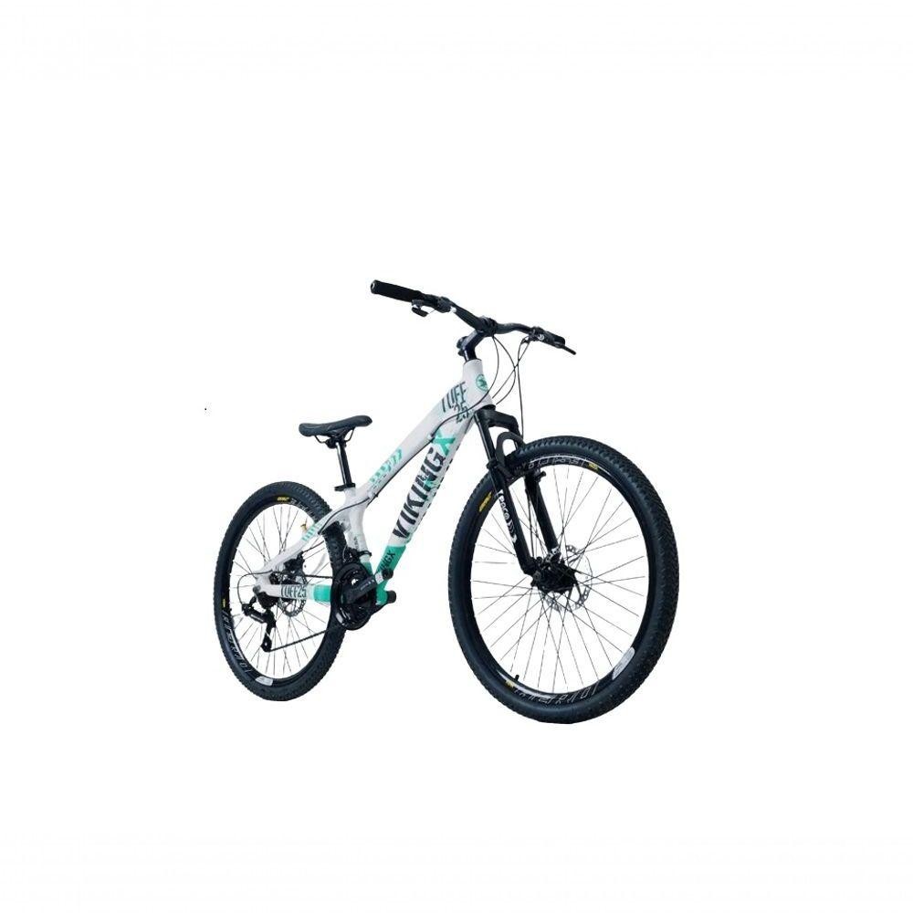 Bicicleta Viking Aro 26 Freeride Câmbio Shimano Branco Verde em Oferta na Shopee