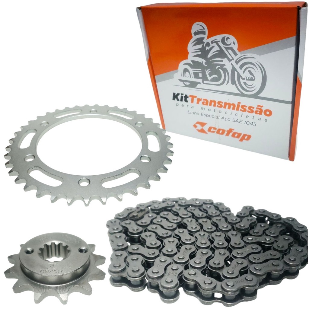Kit Transmissao Relação Coroa Pinhao Corrente Cofap Honda XRE 300 2009 A 2016