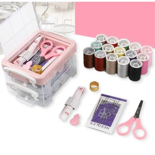 Kit De Costura Maletinha A - 25 Pçs + Maleta Organizadora em Oferta na Shopee