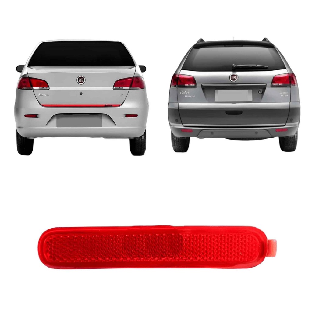 Refletor Parachoque Siena 2001 2002 2003 Traseiro Lado Esquerdo em Oferta na Shopee